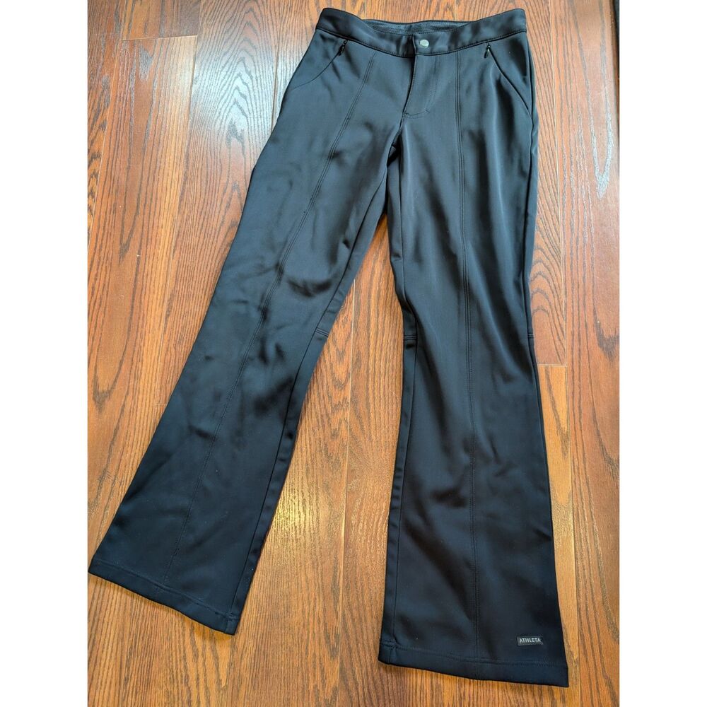 Athleta Women's Thick Fleece Flare Pants Winter Warm Sz 4 Sporty